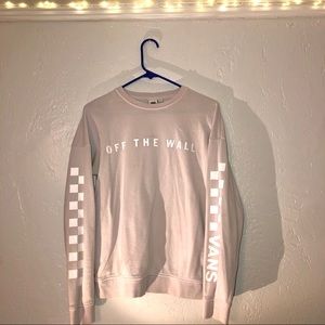 ✨Vans “off the wall” sweatshirt blush pink